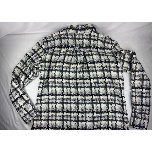 NWT MNML - Heavy WOVEN YARN Patchwork Mens M - Flannel Shirt Jacket - Picture 5 of 8